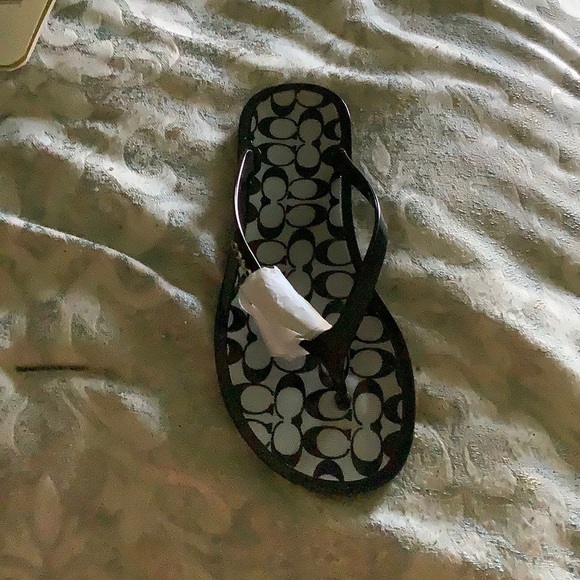 Coach Lyra Shiny PVC Flops - Picture 3 of 5